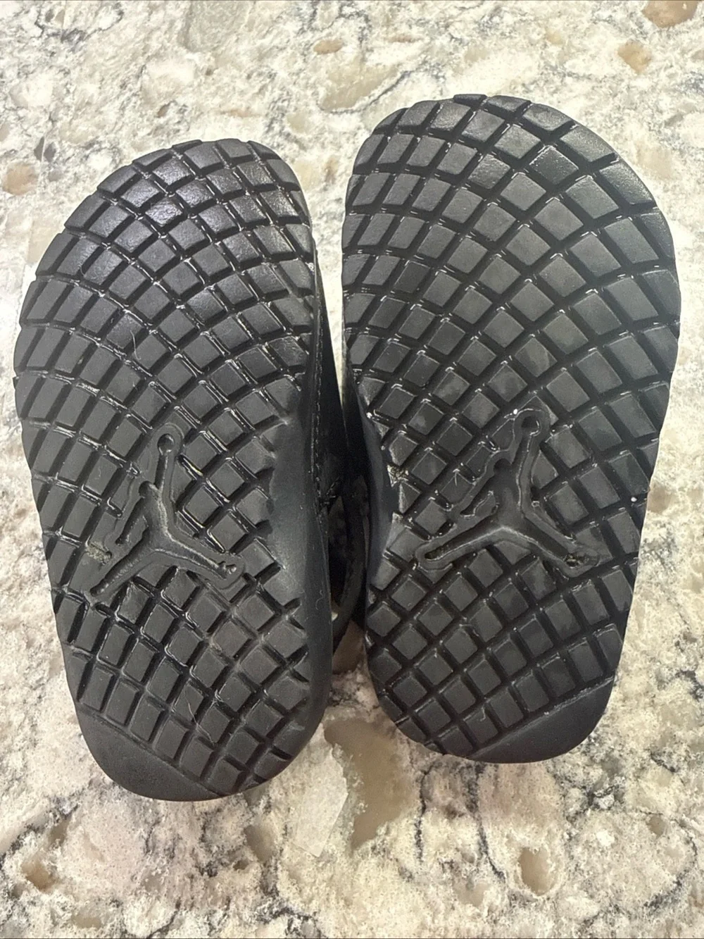 Jordan Black Slides with Pink Jumpman Logo
